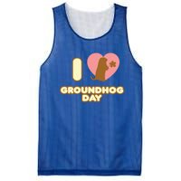 I Love Groundhog Day February 2 Groundhog Day February Gift Mesh Reversible Basketball Jersey Tank