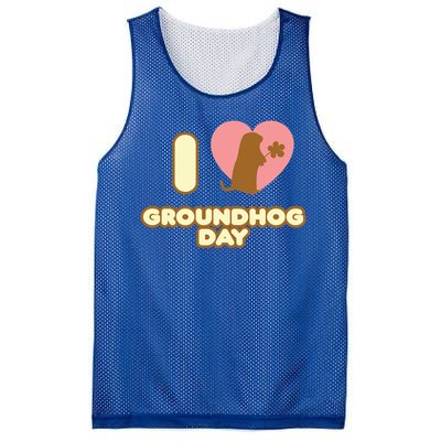 I Love Groundhog Day February 2 Groundhog Day February Gift Mesh Reversible Basketball Jersey Tank