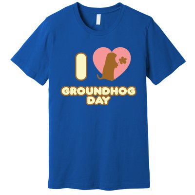 I Love Groundhog Day February 2 Groundhog Day February Gift Premium T-Shirt