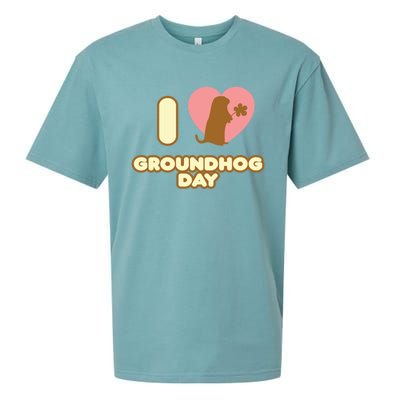 I Love Groundhog Day February 2 Groundhog Day February Gift Sueded Cloud Jersey T-Shirt