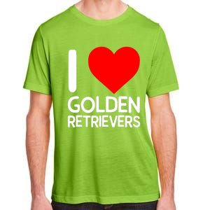 I Love Golden Retrievers Adult ChromaSoft Performance T-Shirt