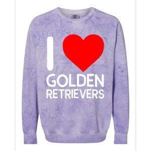 I Love Golden Retrievers Colorblast Crewneck Sweatshirt