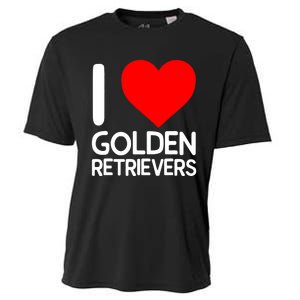 I Love Golden Retrievers Cooling Performance Crew T-Shirt