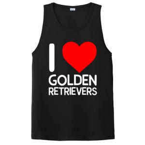 I Love Golden Retrievers PosiCharge Competitor Tank