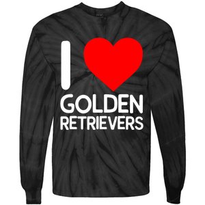 I Love Golden Retrievers Tie-Dye Long Sleeve Shirt