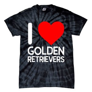 I Love Golden Retrievers Tie-Dye T-Shirt