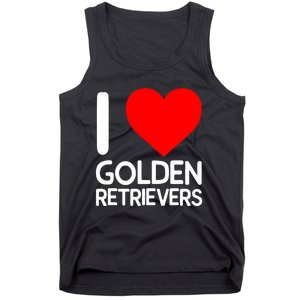 I Love Golden Retrievers Tank Top