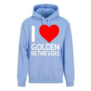 I Love Golden Retrievers Unisex Surf Hoodie