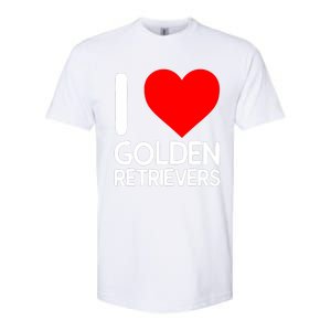 I Love Golden Retrievers Softstyle CVC T-Shirt