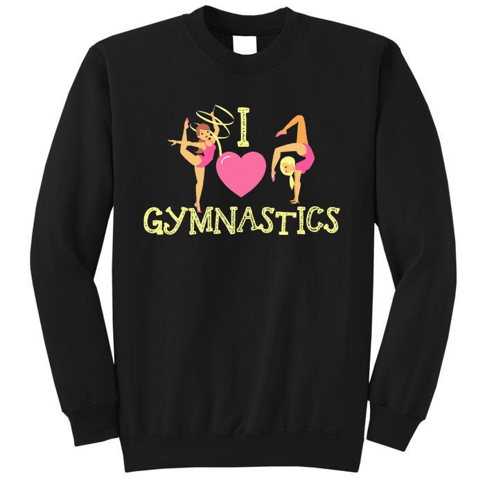 I Love Gymnastics Children Gymnast Lover Cheerleader Sweatshirt