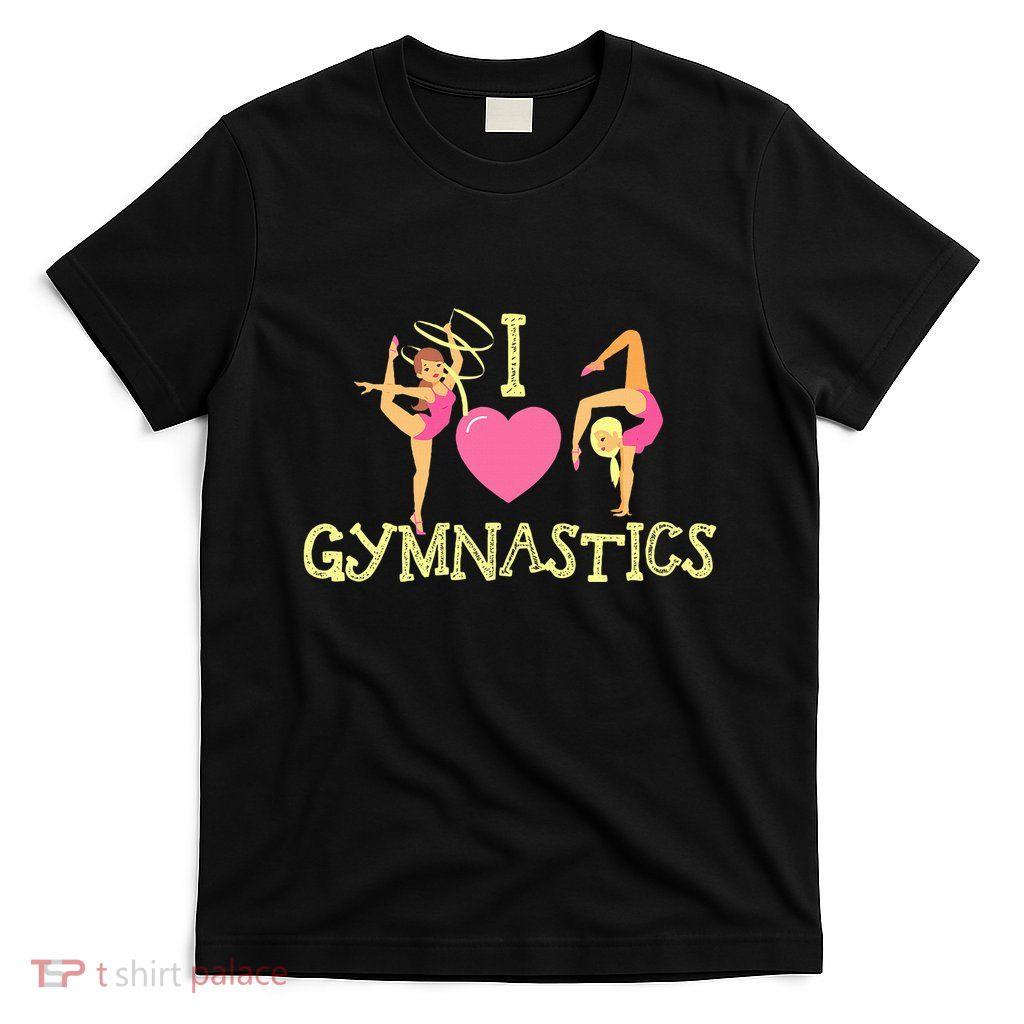 I Love Gymnastics Children Gymnast Lover Cheerleader T-Shirt