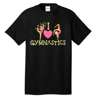 I Love Gymnastics Children Gymnast Lover Cheerleader Tall T-Shirt