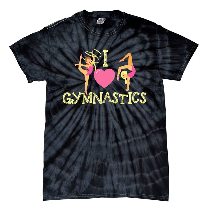 I Love Gymnastics Children Gymnast Lover Cheerleader Tie-Dye T-Shirt