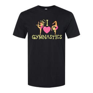 I Love Gymnastics Children Gymnast Lover Cheerleader Softstyle CVC T-Shirt