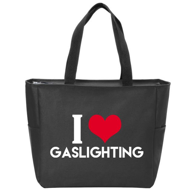 I Love Gaslighting Zip Tote Bag