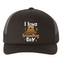 I Love Groundhog Day Funny Woodchuck Groundhog Day Yupoong Adult 5-Panel Trucker Hat