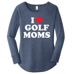 I Love Golf Moms Funny Design Gift Women's Perfect Tri Tunic Long Sleeve Shirt