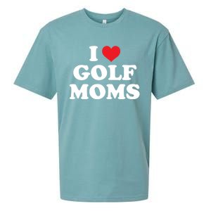 I Love Golf Moms Funny Design Gift Sueded Cloud Jersey T-Shirt