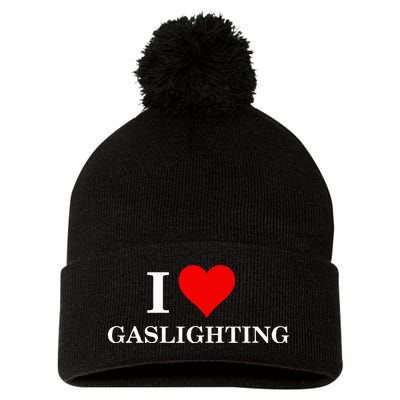 I Love Gaslighting Pom Pom 12in Knit Beanie