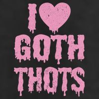 I Love Goth Thots 7 Panel Mesh Trucker Snapback Hat