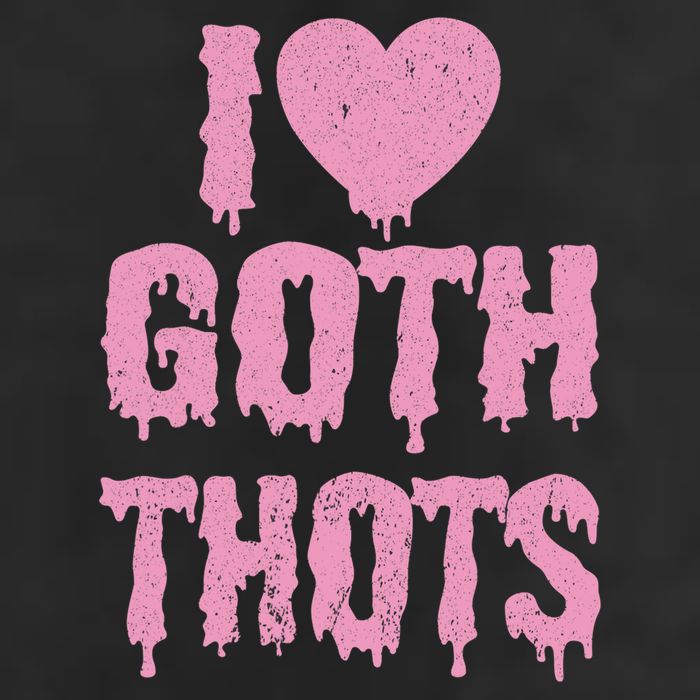 I Love Goth Thots 7 Panel Mesh Trucker Snapback Hat