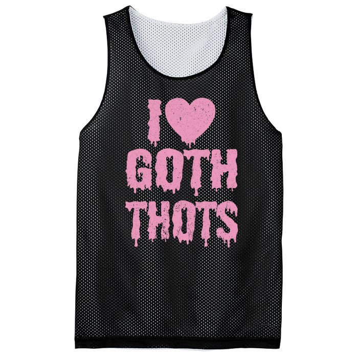 I Love Goth Thots Mesh Reversible Basketball Jersey Tank