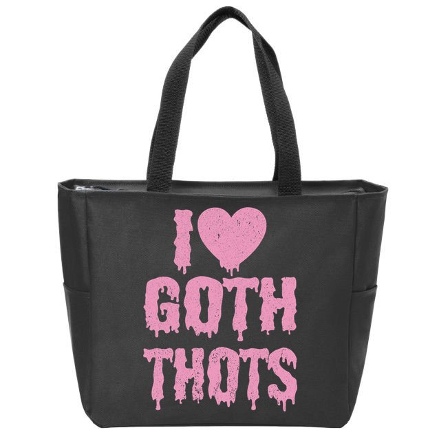 I Love Goth Thots Zip Tote Bag