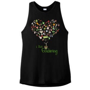 I Love Gardening Potted Bush Of Gardening Ladies PosiCharge Tri-Blend Wicking Tank