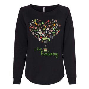 I Love Gardening Potted Bush Of Gardening Womens California Wash Sweatshirt