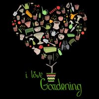 I Love Gardening Potted Bush Of Gardening Zip Tote Bag