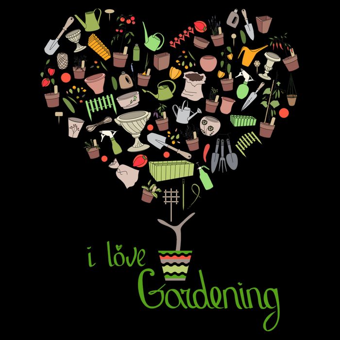 I Love Gardening Potted Bush Of Gardening Zip Tote Bag