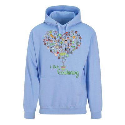 I Love Gardening Potted Bush Of Gardening Unisex Surf Hoodie