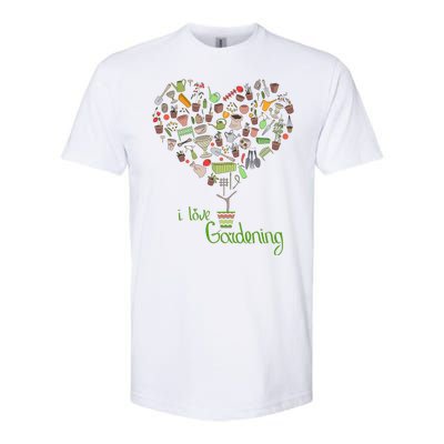 I Love Gardening Potted Bush Of Gardening Softstyle® CVC T-Shirt