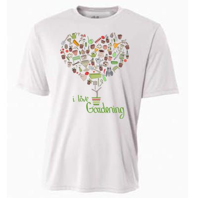 I Love Gardening Potted Bush Of Gardening Cooling Performance Crew T-Shirt