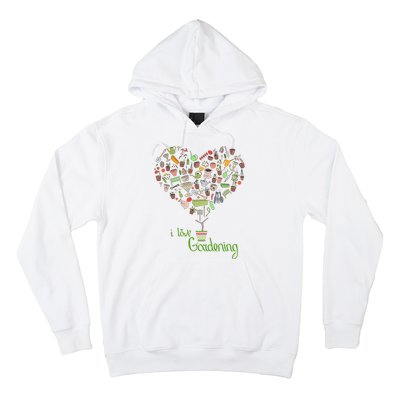 I Love Gardening Potted Bush Of Gardening Hoodie