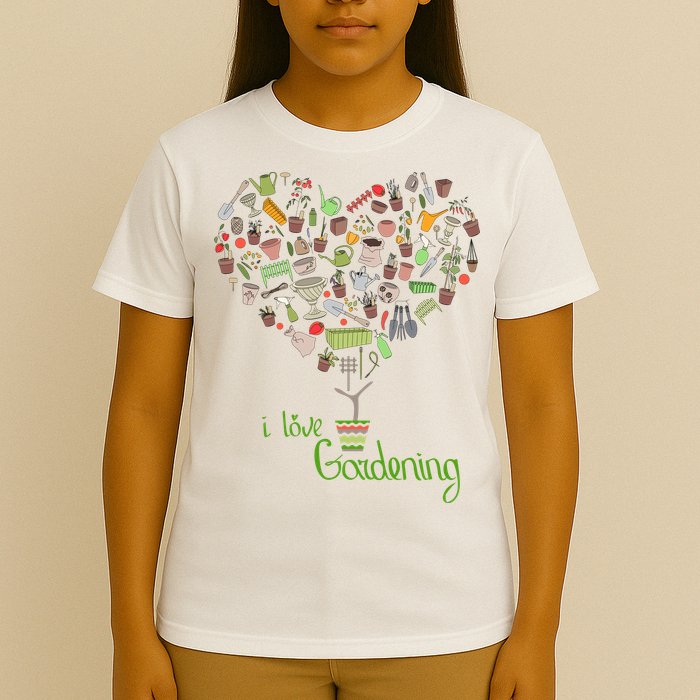 I Love Gardening Potted Bush Of Gardening T-Shirt