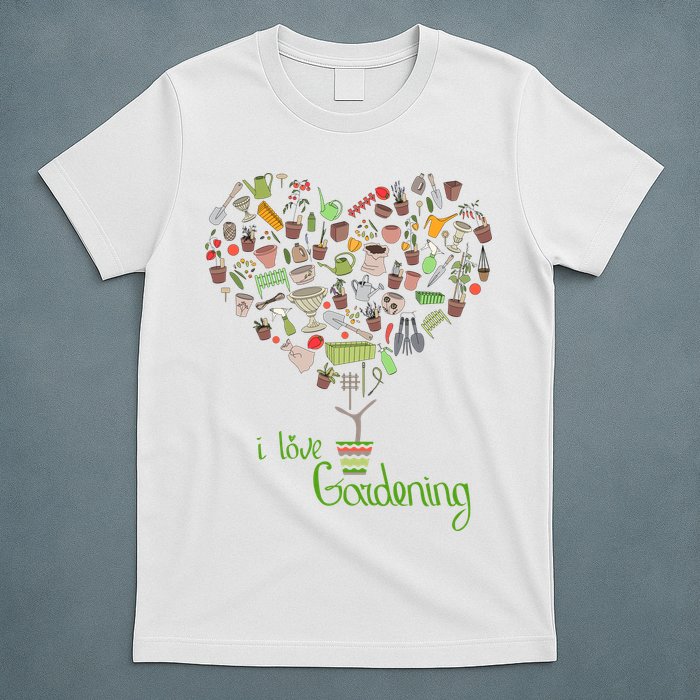 I Love Gardening Potted Bush Of Gardening T-Shirt