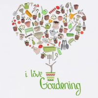 I Love Gardening Potted Bush Of Gardening T-Shirt