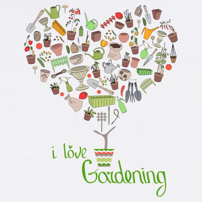 I Love Gardening Potted Bush Of Gardening T-Shirt