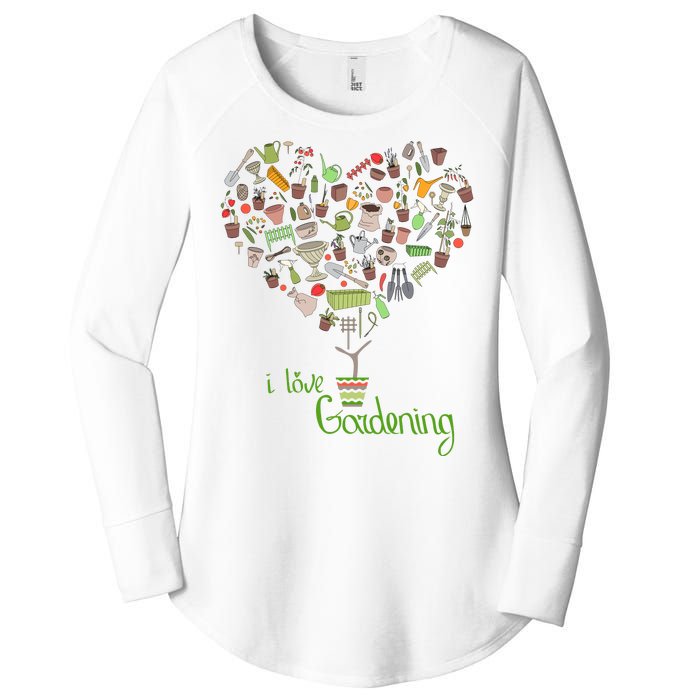 I Love Gardening Potted Bush Of Gardening Women's Perfect Tri Tunic Long Sleeve Shirt