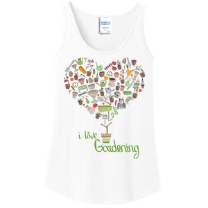 I Love Gardening Potted Bush Of Gardening Ladies Essential Tank