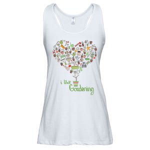 I Love Gardening Potted Bush Of Gardening Ladies Essential Flowy Tank