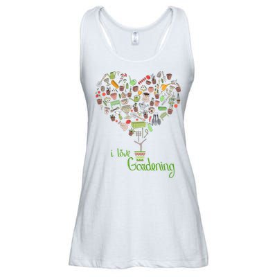 I Love Gardening Potted Bush Of Gardening Ladies Essential Flowy Tank