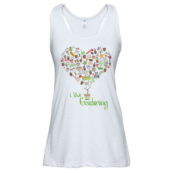 I Love Gardening Potted Bush Of Gardening Ladies Essential Flowy Tank