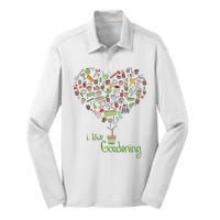 I Love Gardening Potted Bush Of Gardening Silk Touch Performance Long Sleeve Polo