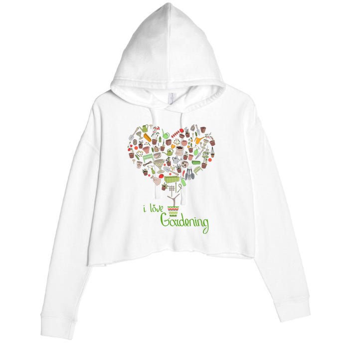 I Love Gardening Potted Bush Of Gardening Crop Fleece Hoodie