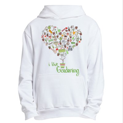 I Love Gardening Potted Bush Of Gardening Urban Pullover Hoodie