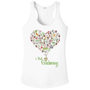 I Love Gardening Potted Bush Of Gardening Ladies PosiCharge Competitor Racerback Tank