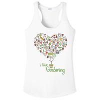 I Love Gardening Potted Bush Of Gardening Ladies PosiCharge Competitor Racerback Tank