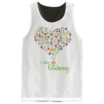 I Love Gardening Potted Bush Of Gardening Mesh Reversible Basketball Jersey Tank